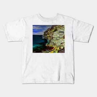 Positano at night. Kids T-Shirt